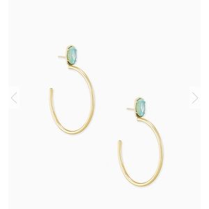 Kendra Scott Pepper Hoops in Aqua Illusion